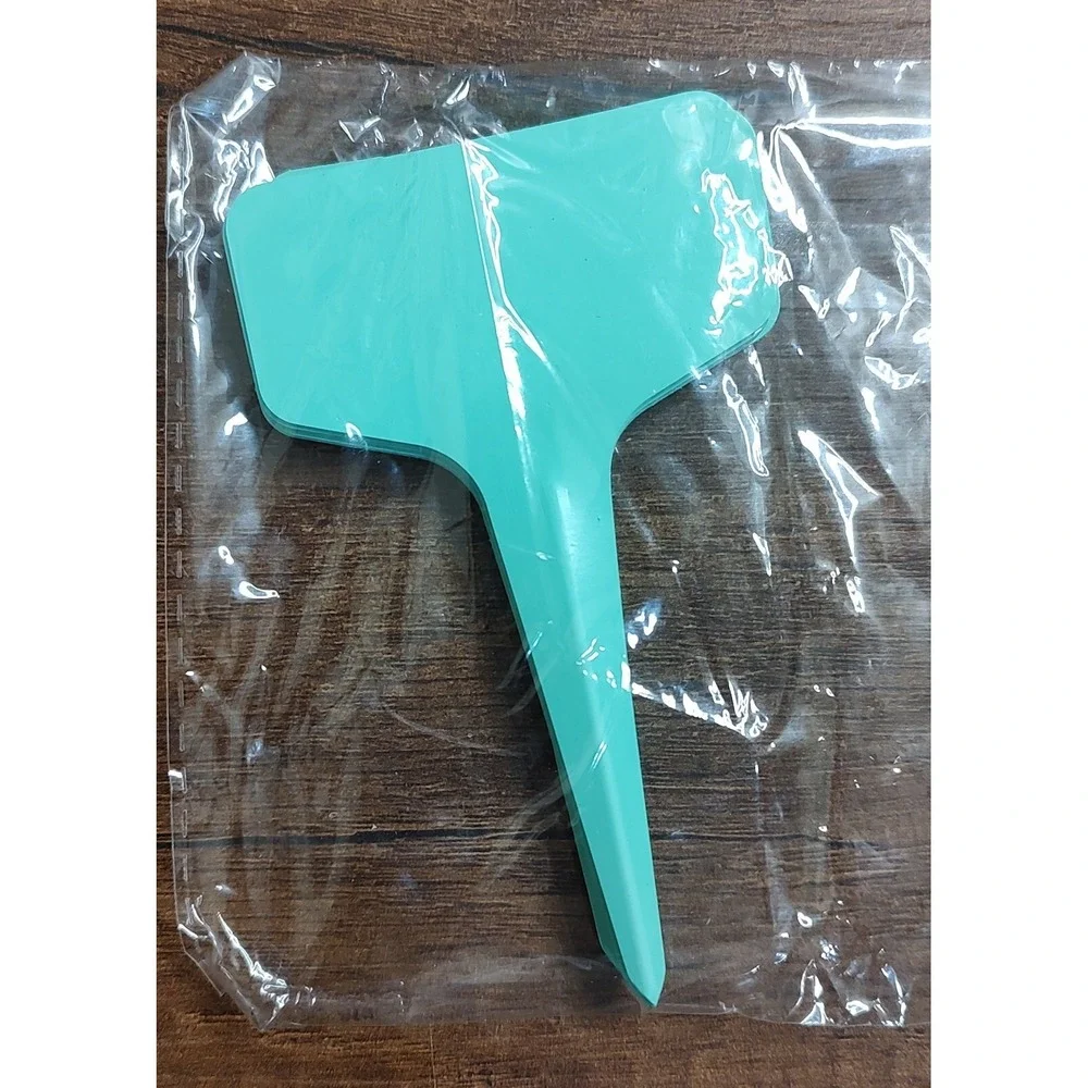 Plastic T-Type Plant Markers 12 Pack Indoor Outdoor Teal Seafoam green B15